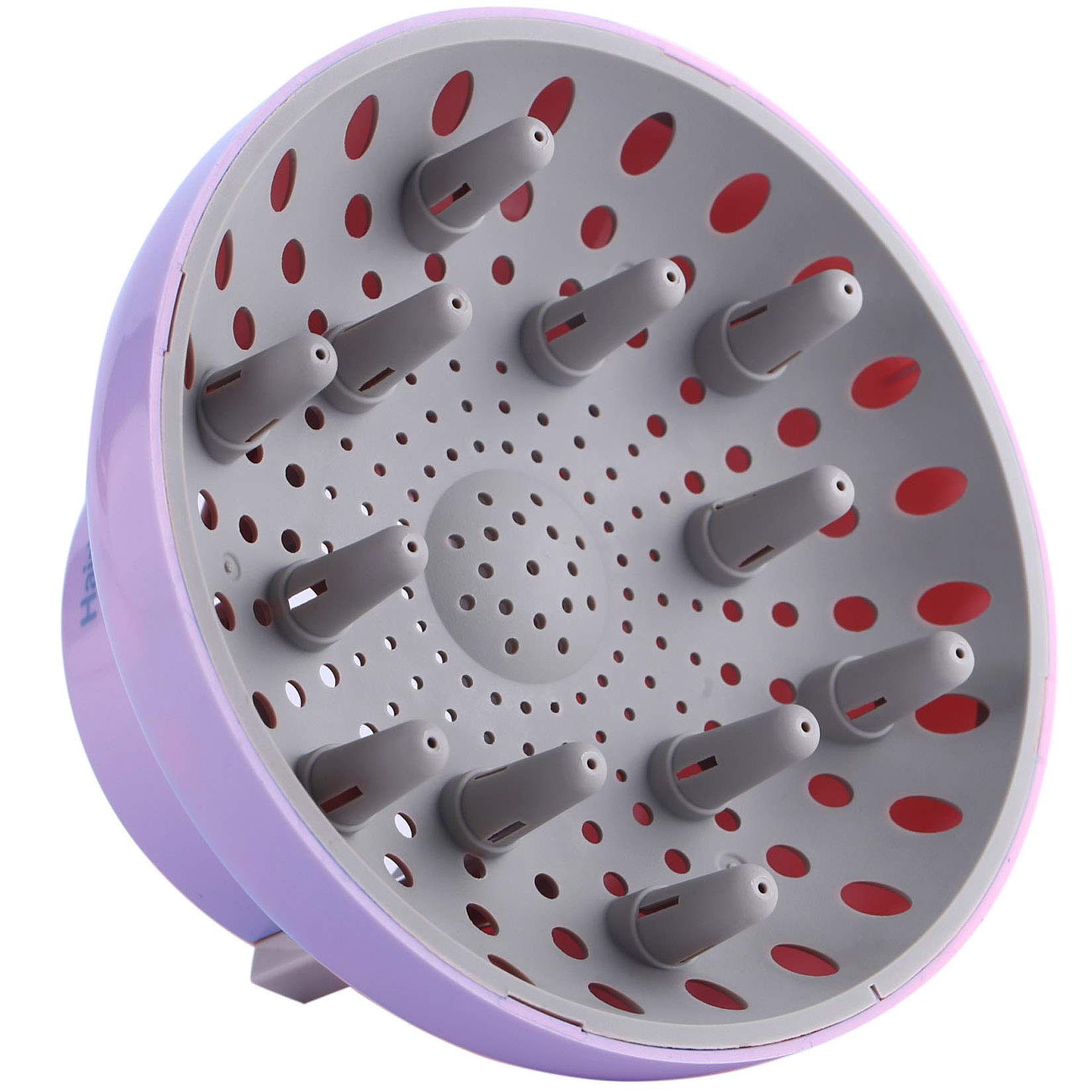 Hairizone Universal Diffuser for Hair Dryers with Nozzle D=1.7"-2.6" (4.3 to 6.6 cm) for Curly or Wavy Hair Styling, Dry and Gain Maximum Volume Without Frizz, Lavender