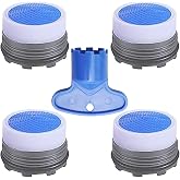 BOETOADG 4PCS Faucet Aerator M16.5, Plug-In Faucet Aerator Faucet Restrictor Replacement Parts for Kitchen Bathroom Sink Aerator with Key Removal Wrench Tool, 1.2GPM, 16.5mm/0.65inch