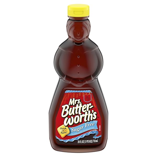 MRS. BUTTERWORTH’S SUGAR FREE THICK AND RICH PANCAKE SYRUP, 24 OZ