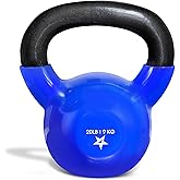 Yes4All Kettlebell, 5-100 LB Vinyl Coated Cast Iron Strength Training Kettlebells for Home Gym Exercises, Fitness, Full Body 
