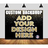 Custom Backdrop Personalized Backdrop with Photo Text Logo,Customized Backdrop Banneror Photography,Customize Gift for Christmas,Birthday,Wedding,Graduation,Valentine's Day,4x6FT