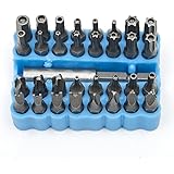 Tonsiki 33 Pcs Security Bit Set Tamper Proof Torx Hex Star Screwdriver