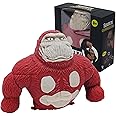 FSFHSJ Funny Red Monkey Toy, Squeeze Gorilla Stretchy and Squishy Toy ,Animal Figure Toys for Kids Adults, Sensory Stress Relief Children Adults., 4.9x4.5x1.9inch, (FSFHSJHSDXXWJ)