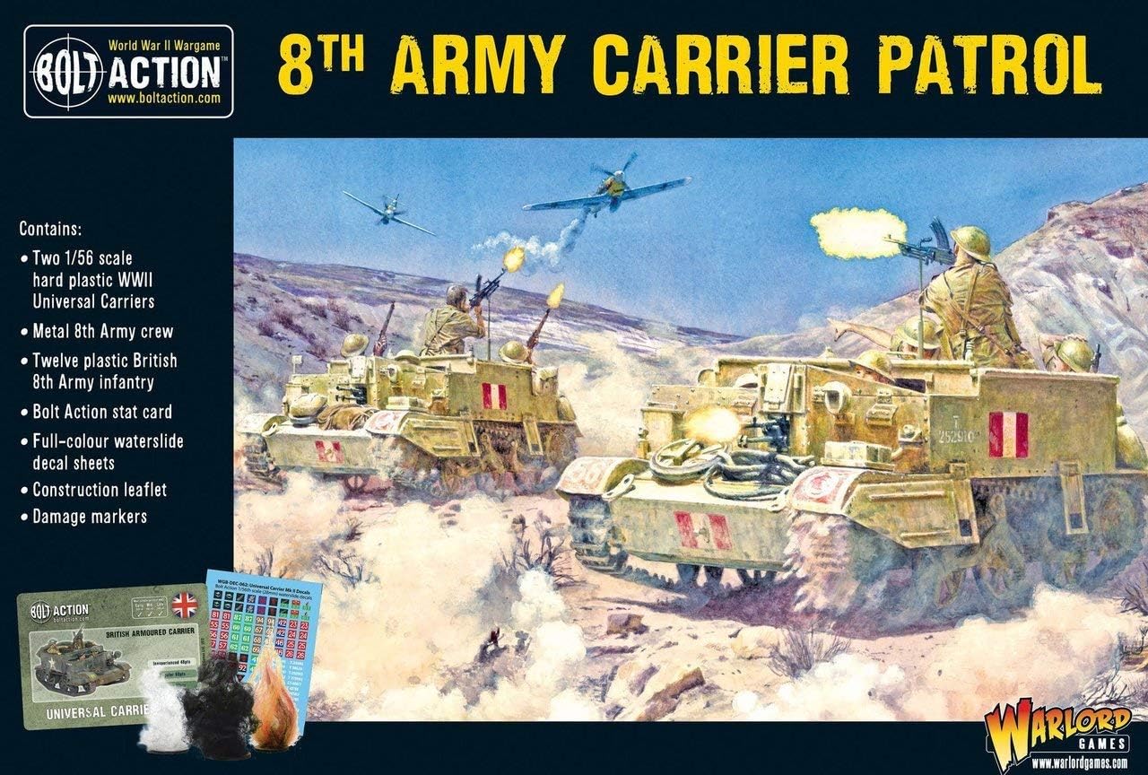 Bolt Action Warlord Games,, 8th Army Carrier Patrol, Wargaming miniatures