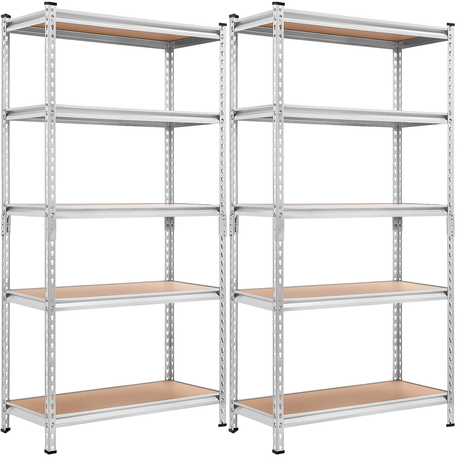 SONGMICS 2 x Lagerregal, 90 x 40 x 180 cm, Schwerlastregal mit 5