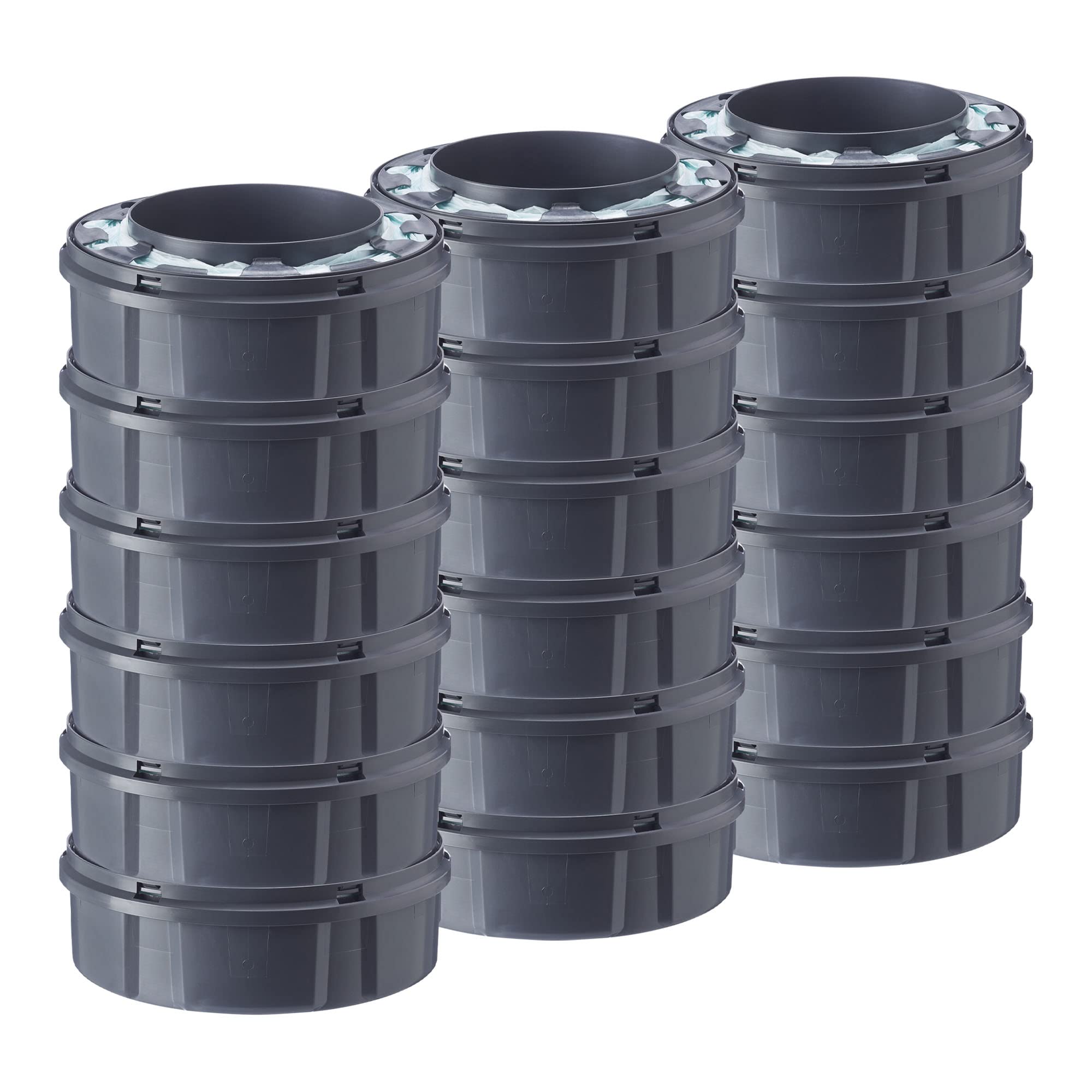 Tommee Tippee Twist and Click Nappy Bin Refill Cassettes, Pack of 18 Refill Cassettes with Multilayer, Antibacterial Film for Odour and Germ Protection (pack may vary)