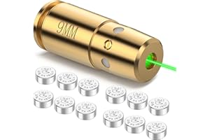 EZshoot Bore Sight 9mm Green Laser Boresighter with 12 Batteries