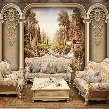 Amazon Com Yynight European Style Roman Column Mural Wallpaper 3d