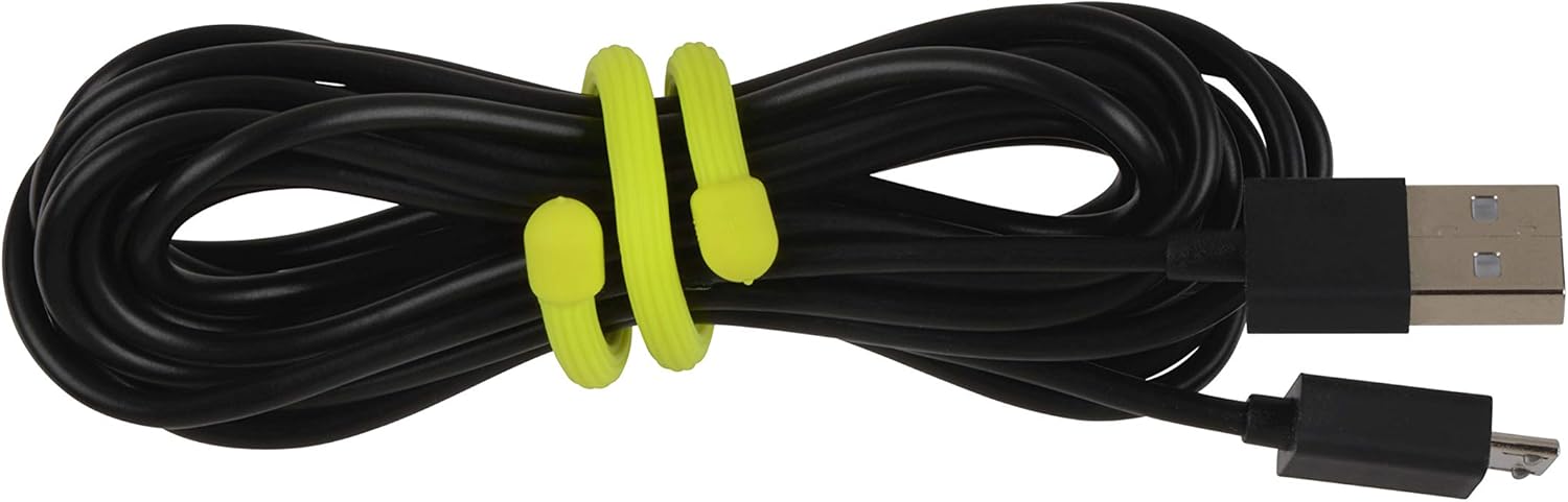Nite Ize Original Gear Tie, Reusable Rubber Twist Tie, Made in The USA, 6-Inch, Neon Yellow, 2 Pack, 6 inch - Image 5