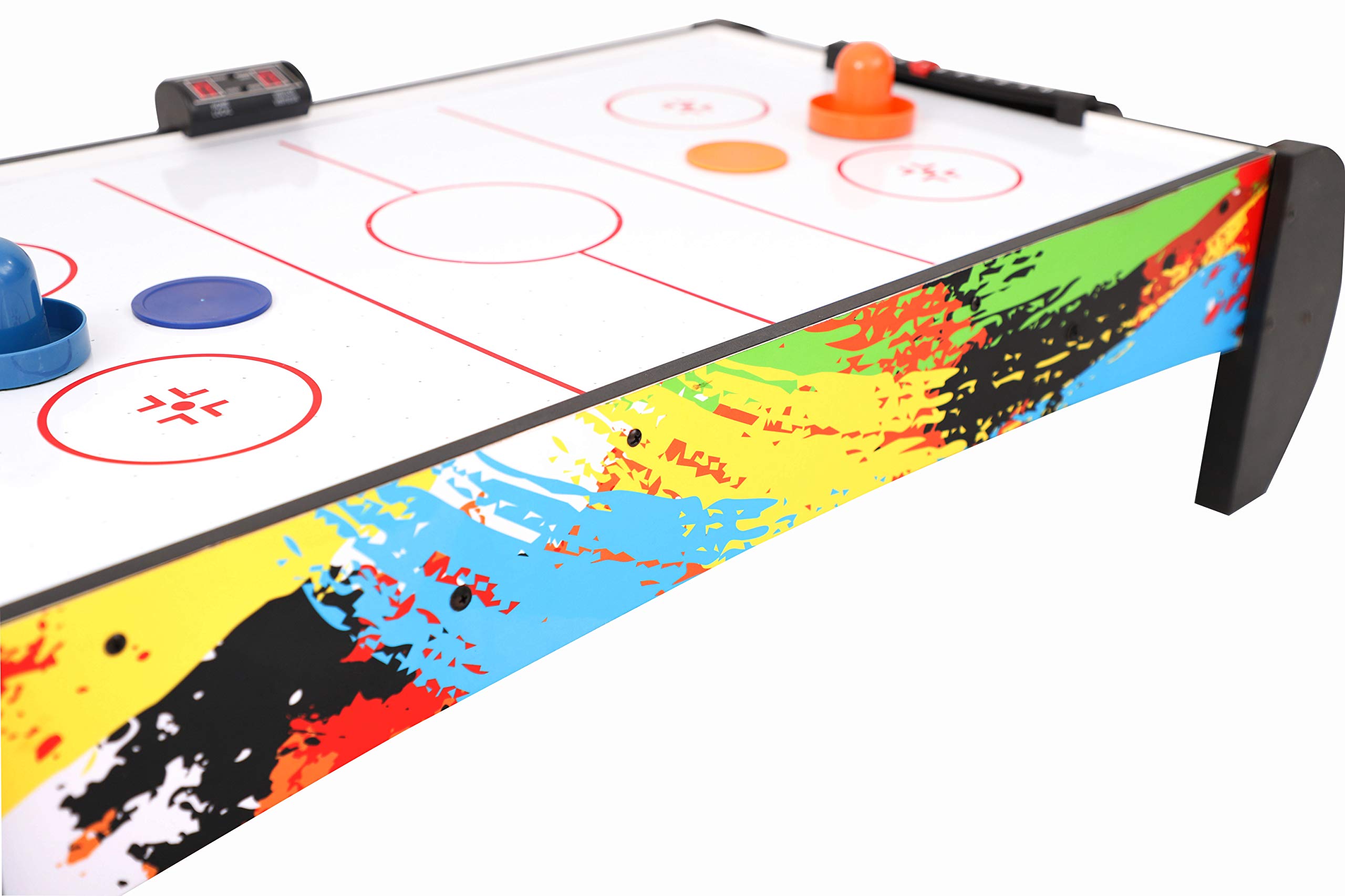 Air Hockey Table for Kids | Tabletop Air Hockey for Children, Girls, Boys, Teens with Air Hockey Pucks and Paddles, Electronic Fans