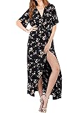 Roberoody Women's Floral Off Shoulder Bodycon Maxi Dress for Evening