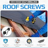 Keple 4.8x25 mm Roofing Screws Hex Head Self-Drilling Multi-Color RAL 7016 (50 view 3