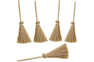 LKQBBSZ Mini Broom Halloween Decorations Wizard Accessory for Halloween Party Birthday Wedding DIY Crafts Accessories (5Pcs Broom Sticks