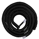 Power Gear Coiled Telephone Cord, 4 Feet Coiled, 25