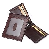 Cartera con Pinza para Billetes Bloqueo RFID Tarjetero Hombre Slim Billetero peq