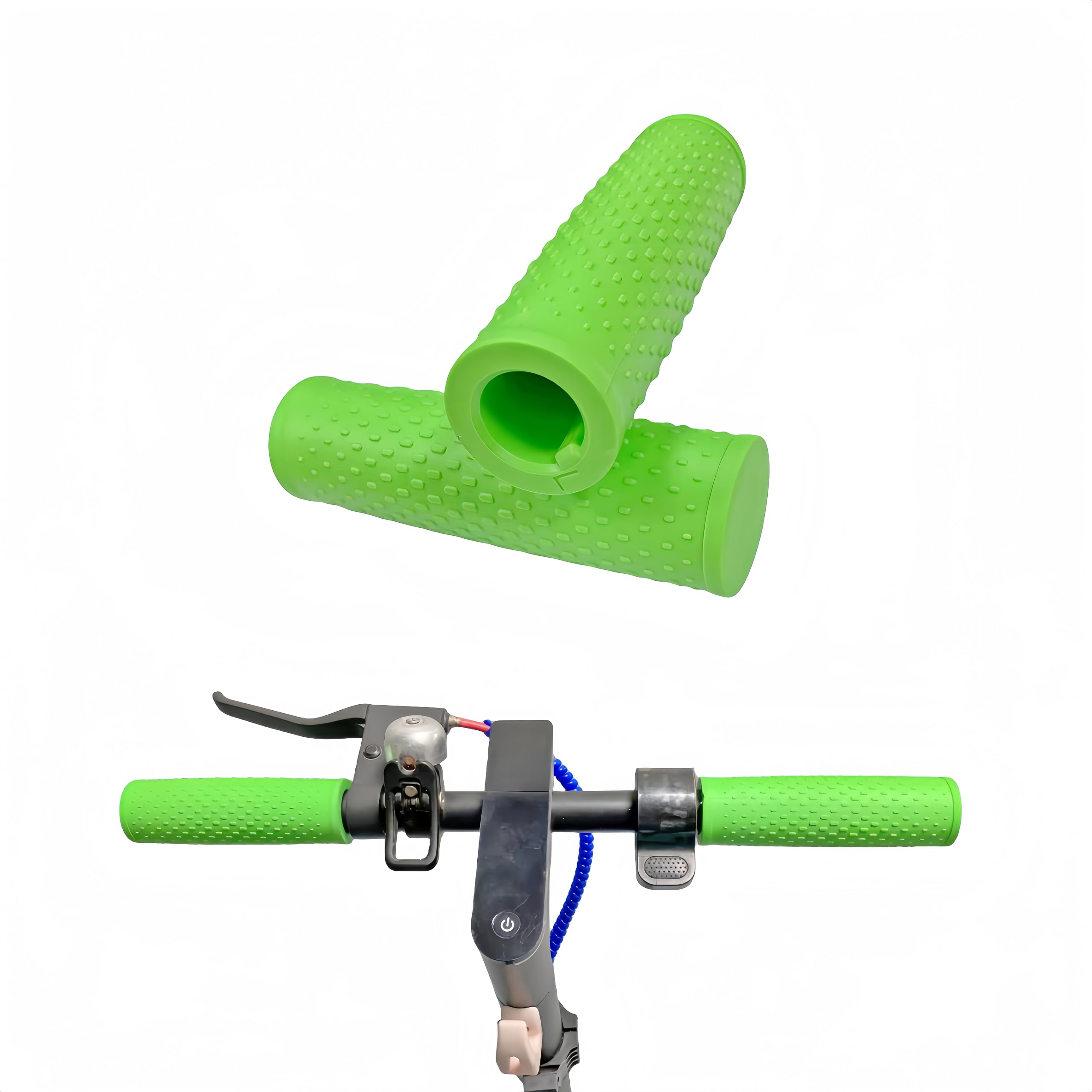 YQQXCY 1 Pair of Grips for Electric Scooter, Compatible Xiaomi 1S M365 Pro Pro2 Electric Scooter, Non-Slip Texture, Ergonomic (Green)