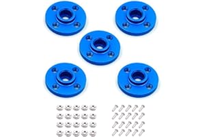 Mallofusa Servo Arm Horn Metal Aluminum 25t for Rc Car Helicopter Round Mg945 Mg995 Mg996 Silver/Red/Blue (Blue)