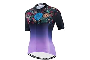JPOJPO Womens Cycling Jersey,Bike Shirt Quick-Dry Breathable Reflective S-2XL Tops