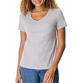 Hanes Women's Perfect-T V-neck T-shirt, Cotton Short Sleeve Tee for Women, 1 or 2-Pack