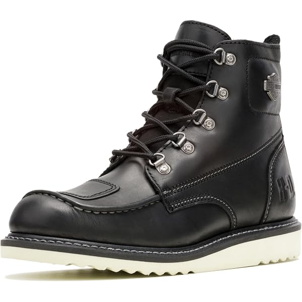 Harley-Davidson Motorcycle Hickman D93774 Lace Up Leather Mens Soft Toe Boots 12 Harley-Davidson Hickman Lace D93774 Mens Black Leather  main image 4