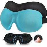 Sleep Mask SleepFun Invisible Alar Deep Orbit 3D Eye Mask Ultra Lightweight & Comfortable Sleeping Mask for Travel, Nap, Shif