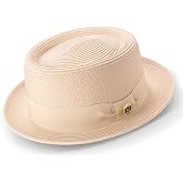 MONTIQUE Men's H-95 Woven Pork Pie Hat