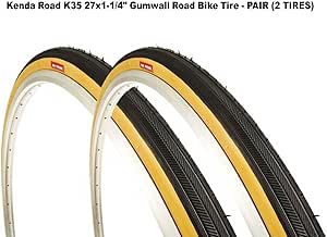 Kenda K35 Wire Bead Road Bicycle Tire, Black Wall, 27-inch X 1-1/4-inch