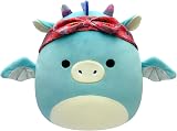 Squishmallows Original 7.5-Inch Tatiana Dark Teal Dragon with Bandana Plush