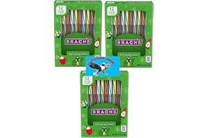 Brachs Christmas Holiday Elf Candy Canes 36 Count With Movie Favorite Flavors - Includes PITCHING PIGEON Refrigertor Magnet