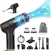 Handheld Car Vacuum Cleaner Cordless, High-Power Brushless 20000PA Mini Hand Held Cleaner with 8 Multi-Functional Nozzle & 2 Replaceable Filters, Portable Vacuum Cleaner for Car Office Pet Hair