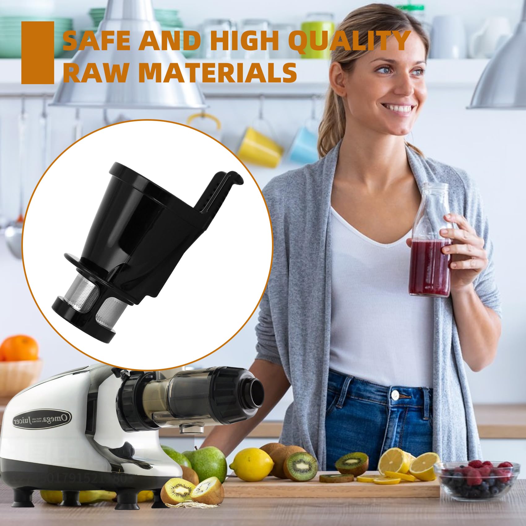 Upgraded 8006 Juicing Screen Part for Omegae Models 8006 8005 8004 8003 Slow Masticating Juicer #2、NOT fits NC900 and NC800 juicers
