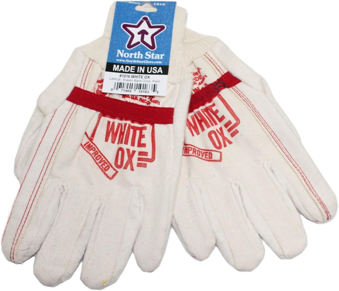 North Star White Ox Snug Fit Wrist Work Glove 1016L 12 Pair Amazon