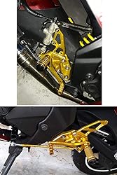 FXCNC CNC Billet Motorcycle Rearset Foot Pegs Rear