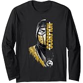 Mortal Kombat Klassic Scorpion Split Face Bust Portrait Long Sleeve T-Shirt