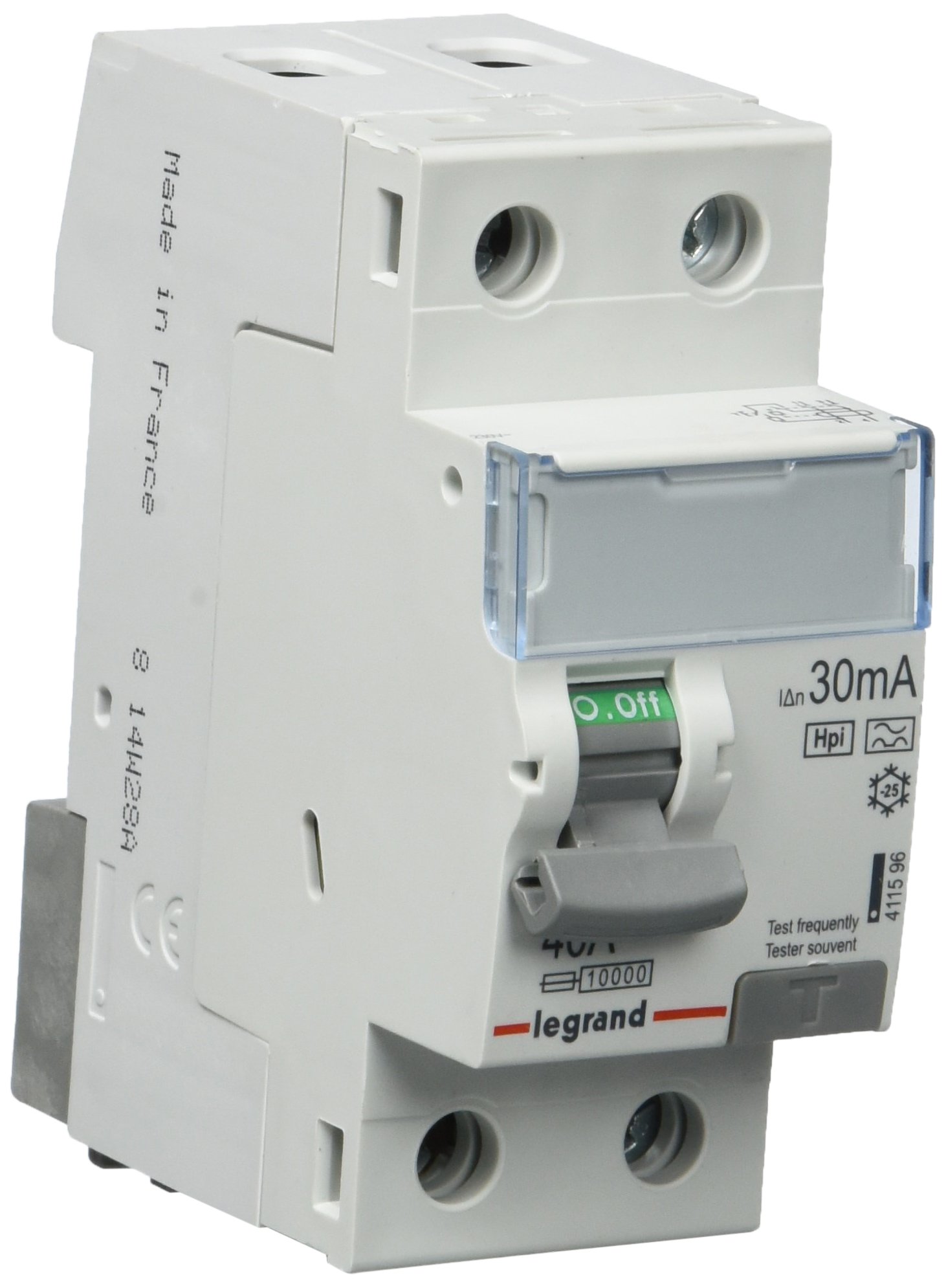 Legrand 411596 TX3 Residual-Current Circuit Breaker 40 A/2-Pin/30 MA/A-G