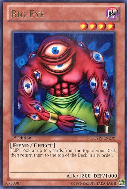Amazon Com Yu Gi Oh Big Eye Lcyw En230 Legendary Collection 3 Yugi S World 1st Edition Rare Toys Games