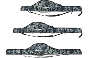 LEOFISHING Portable Folding Fishing Pole Bag 3.94ft/4.59ft/5.25ft Fishing Rod and Reel Protective Case Fishing Tackle Storage Bags Carry Organizer Outdoor for Fishing 3 Size