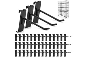 FROIDESENTE Gridwall Hooks 60 Pcs, Pack in 4 Inch Gridwall & Fixtures Hooks for Grid Wall Panels Accessory, Heavy Duty Display Hooks for Wire Grid Wall Accessories Display Rack Hanging Storage ( Black )