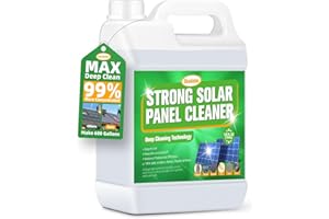 SHABEBE Solar Panel Cleaner 1 Gallon (Makes 600 Gallons) – Ultra Concentrated Cleaner & Max Deep Clean Formula, Multi-Surface & Safe for Solar Panels, Glass, Stainless Steel & More, Streak-Free