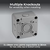 BG Electrical WP14 Outdoor Retractive Push Switch 2 Way Grey IP66 20A LED view 5