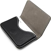 RFID Blocking Wallet - Minimalist Leather Business Credit Card Holder - Black