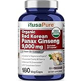 NusaPure Red Korean Panax Ginseng 9,000mg 180