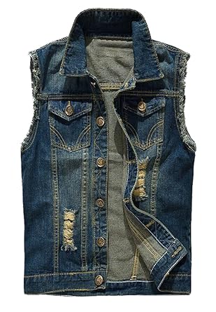 cut off blue jean jacket