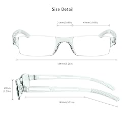 LifeArt 4 Pairs Reading Glasses, Blue Light