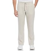 Perry Ellis Men's 100% Linen Drawstring Pants With Pockets, 32"/36" Inseams, Lightweight (Available in Big &amp; Tall)