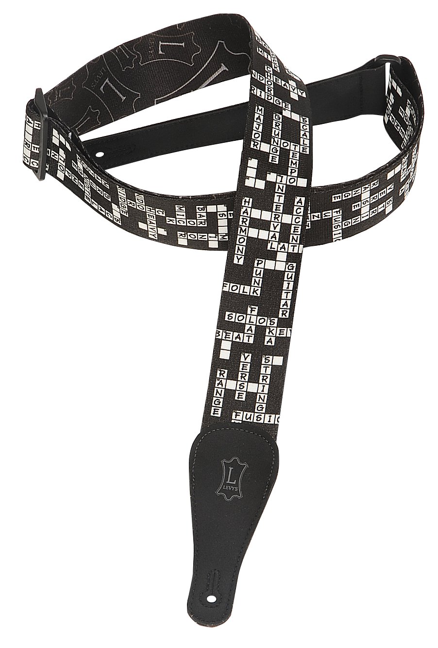Levy's MPS2-062 2 inch Polyester Sonic Art Guitar Straps - Crossword
