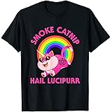 Smoke Catnip Hail Lucipurr Satan Cat Gift StoreSmoke Catnip Hail Lucipurr, Funny Satan Cat Unicorn Meme T-ShirtOEKO-TEX STANDARD 100