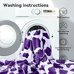Queen Size Blanket Purple Throw Blanket Warm Purple