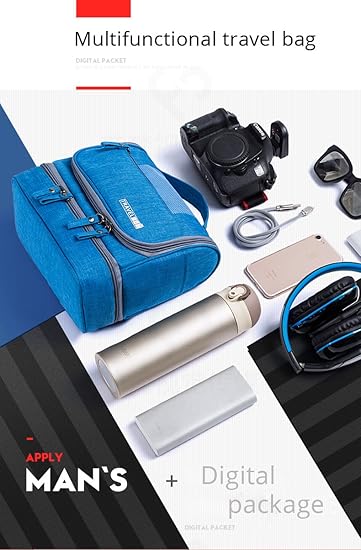 BANQLYN Waterproof Oxford Organizer for Travel Accessories Toiletry Kit for Men Women (Color May Vary)