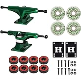 Core Hollow Lightweight Skateboard Trucks + 51mm Spitfire Burners Wheels, ABEC 5 Bearings, Hardware (Package to Complete a Skateboard Deck)